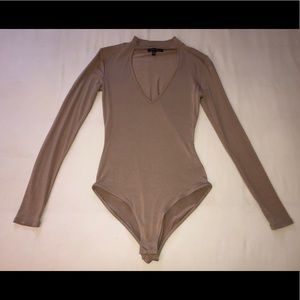Kendall & Kylie Nude Long sleeve Bodysuit